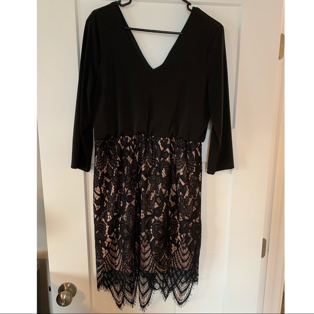 Black lace dress